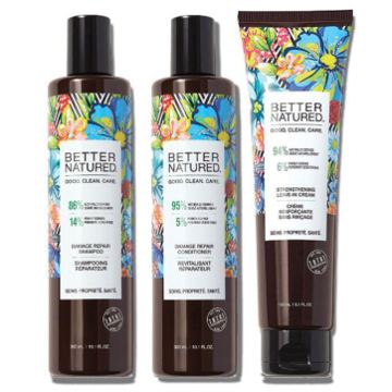 Better Natured Kit reparación de daño 3 en 1 (shampoo + acondicionador + crema sin enjuague)